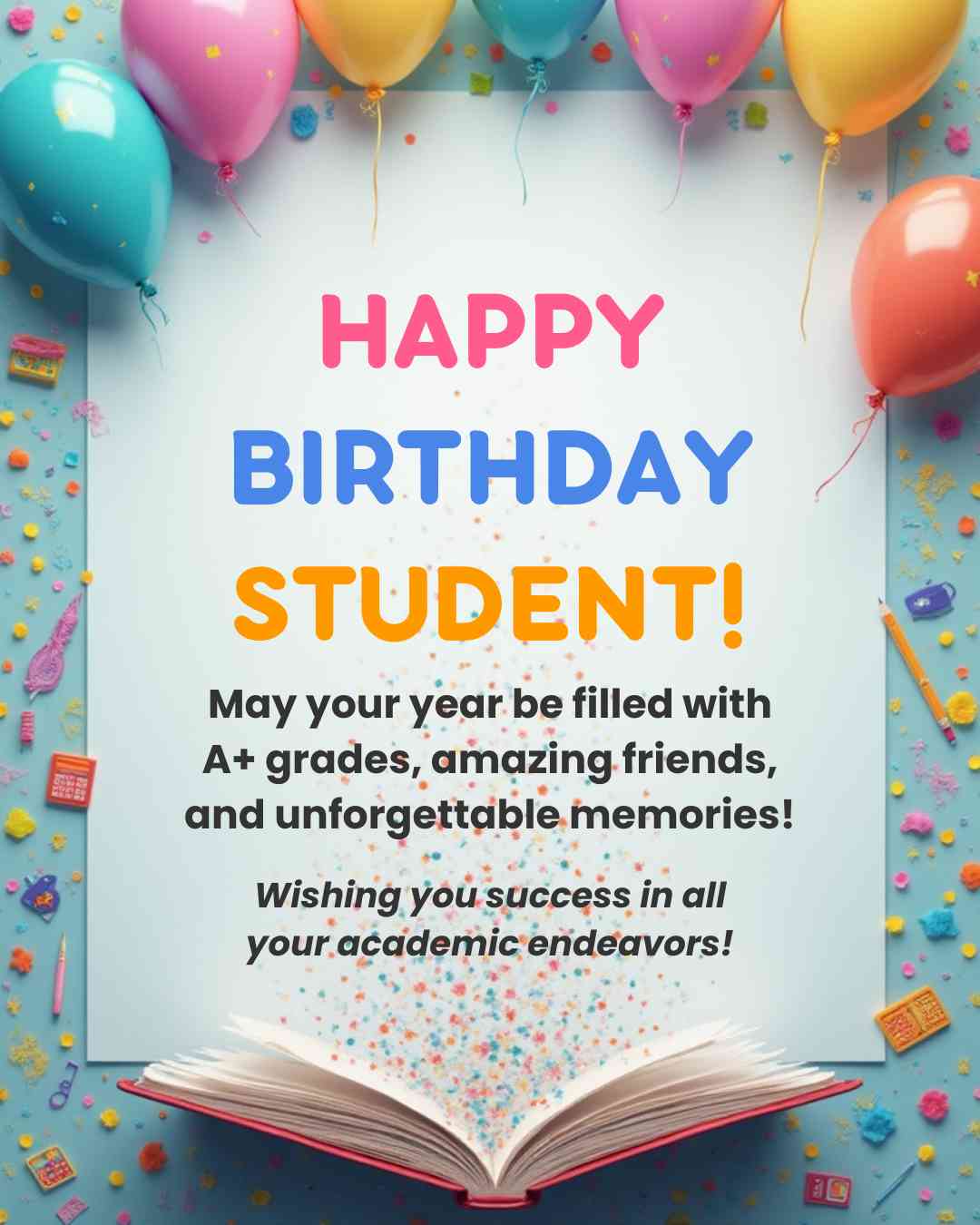 student birthday wishes