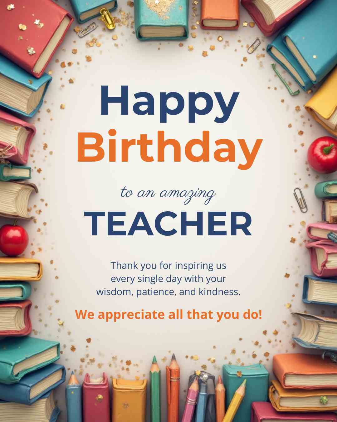 Teacher birthday wishes