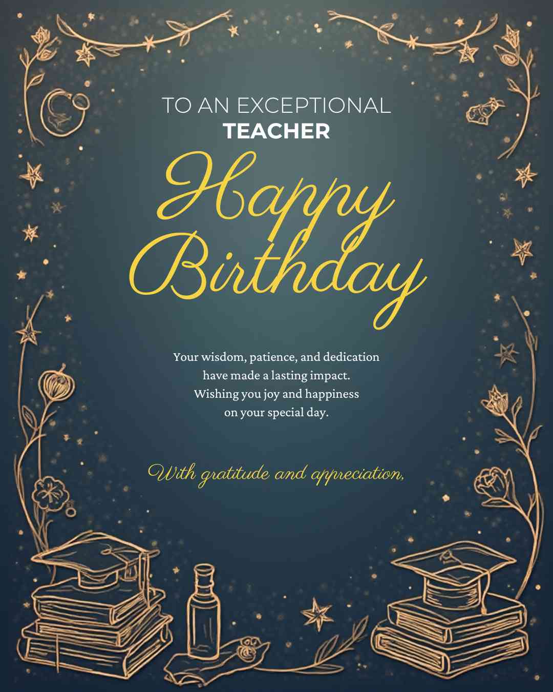 Teacher birthday wishes