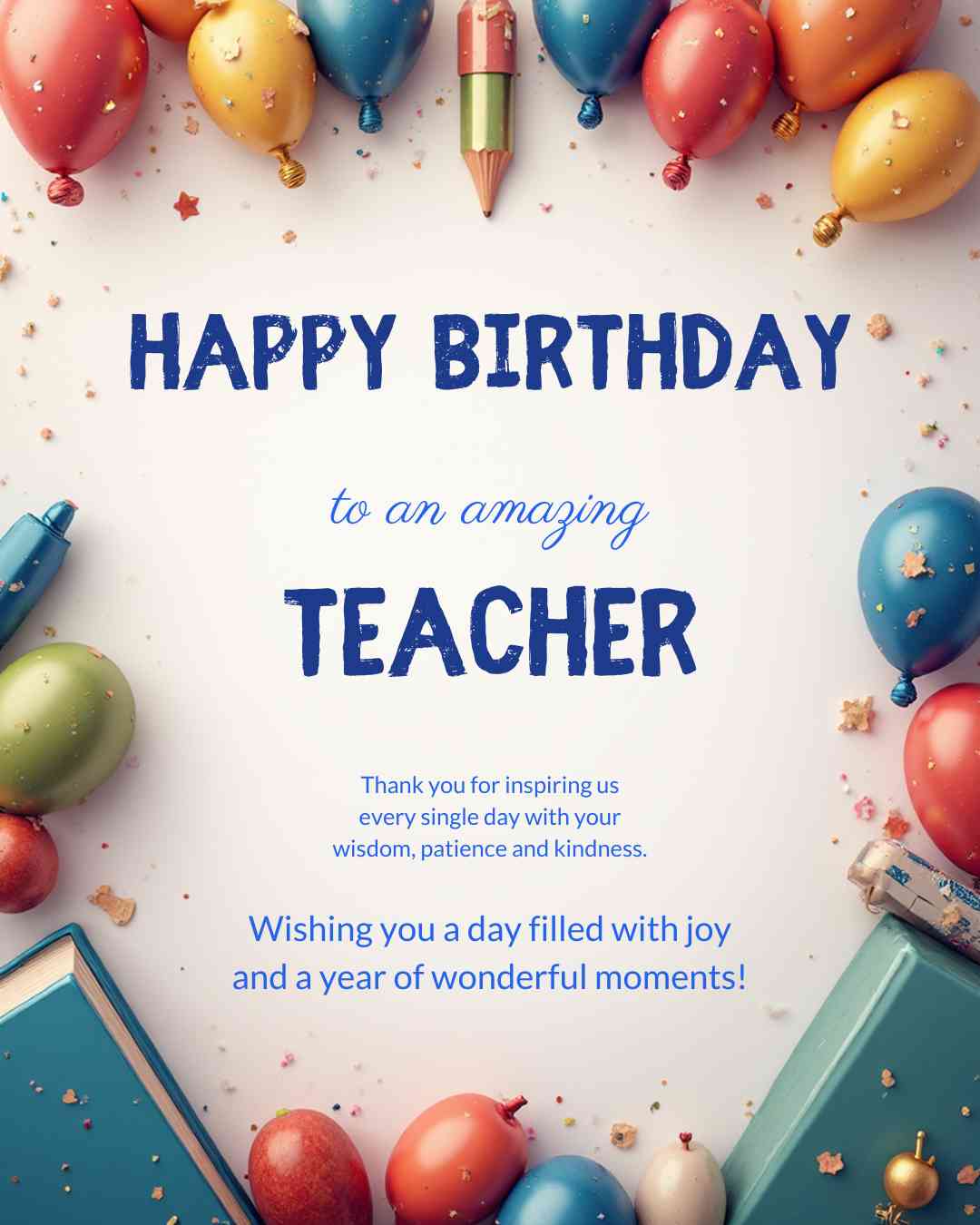 Teacher birthday wishes