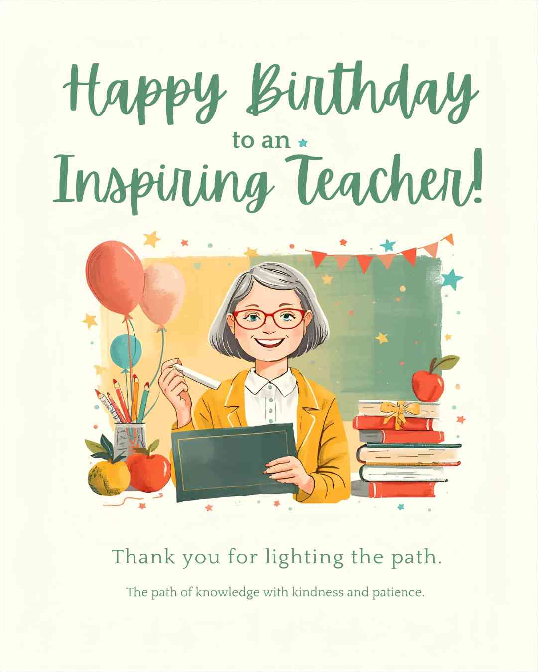Teacher birthday wishes